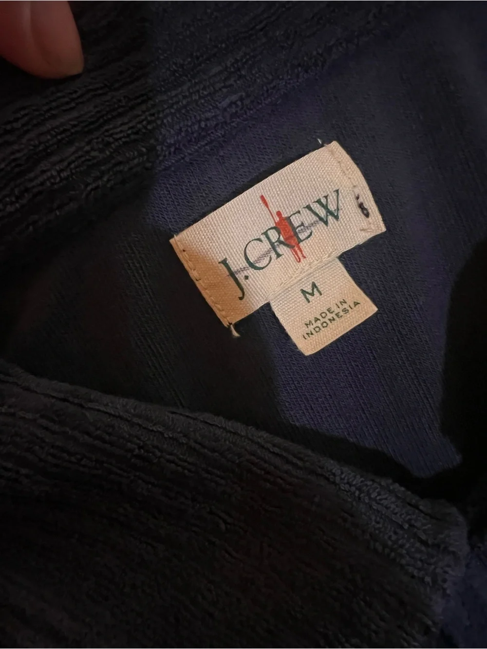 J. Crew Textured Navy Short-Sleeve Button-Up